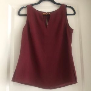 NWT Ann Taylor burgundy shell